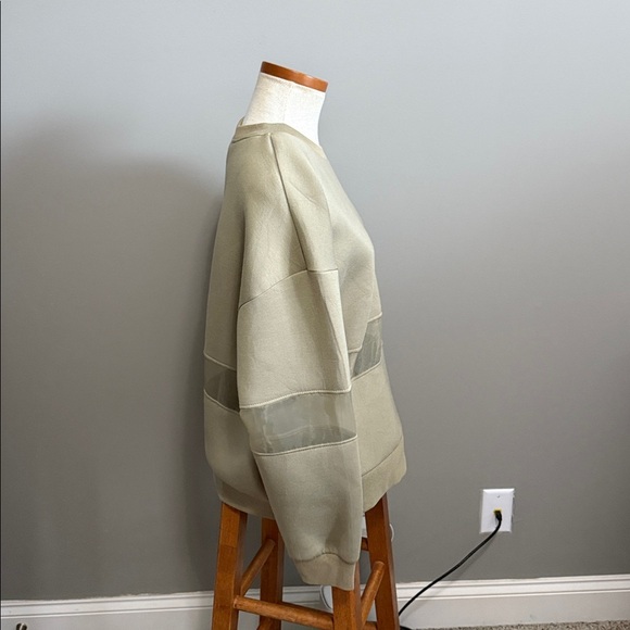 By Anthropologie - Mesh Paneled Sweatshirt - Green - Size Small - Good Condition - Picture 6 of 10
